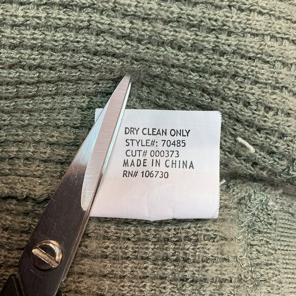 Vince Waffle Knit Hooded Jacket  Zip-Up Sage Green Womens Small 100% Cotton - Picture 12 of 13